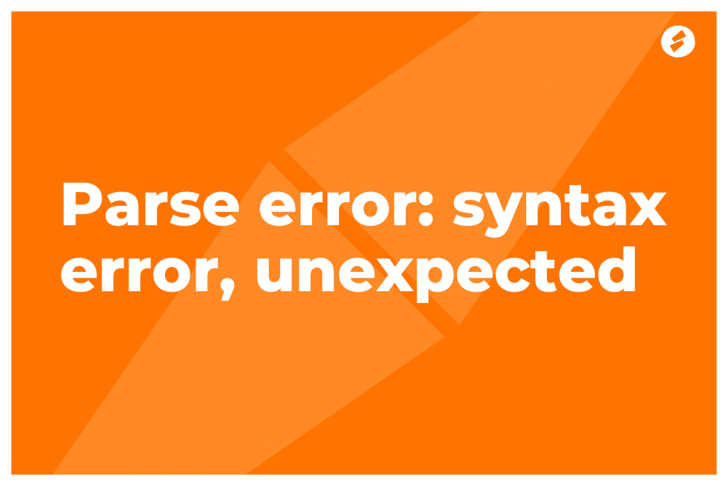 Parse error- syntax error, unexpected